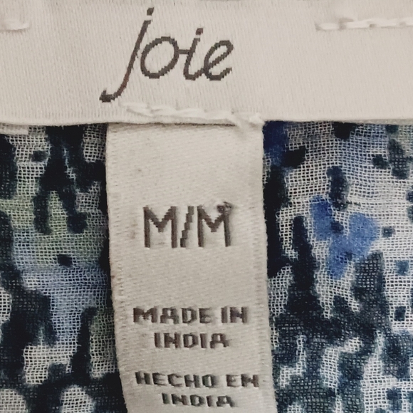 NWT Joie Blue Parisian Paisley Chiffon Tiered Midi Dress Size M - Picture 8 of 12